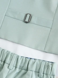 Baker by Ted Baker Waistcoat Shirt And Trousers Set Green Outlet