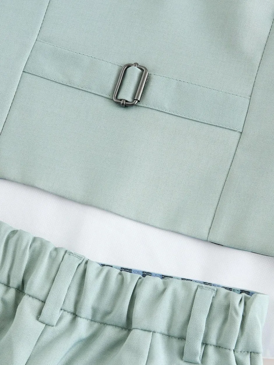 Baker by Ted Baker Waistcoat Shirt And Trousers Set Green Outlet