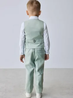 Baker by Ted Baker Waistcoat Shirt And Trousers Set Green Outlet