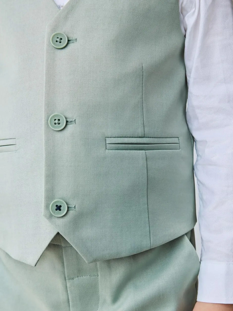 Baker by Ted Baker Waistcoat Shirt And Trousers Set Green Outlet