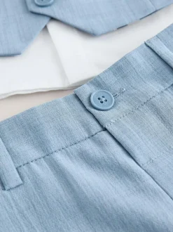 Baker by Ted Baker Waistcoat Shirt And Trousers Set Blue Sale