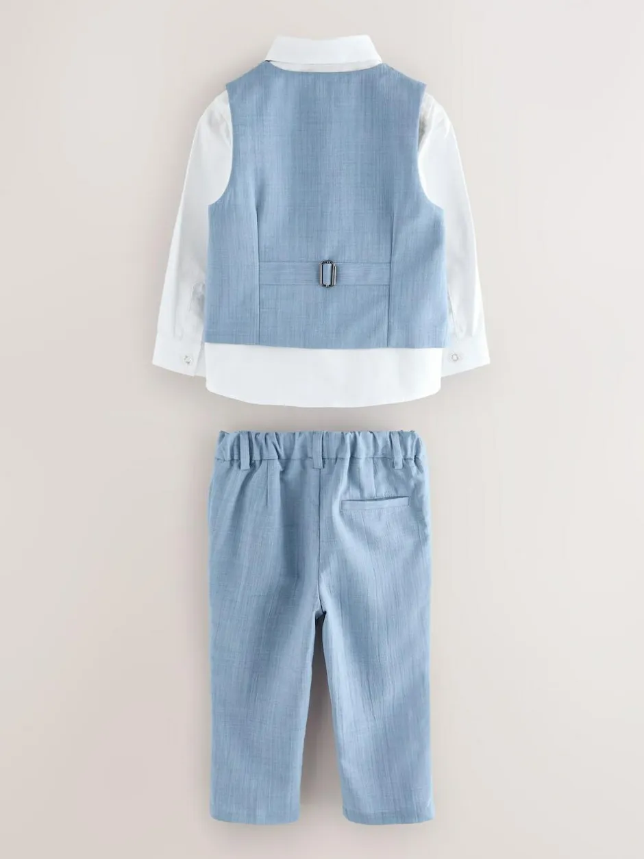 Baker by Ted Baker Waistcoat Shirt And Trousers Set Blue Sale