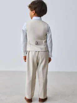Baker by Ted Baker Waistcoat Shirt And Trousers Set Stone Discount