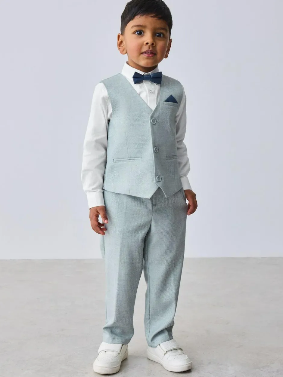 Baker by Ted Baker Waistcoat Shirt And Trousers Set Grey Hot