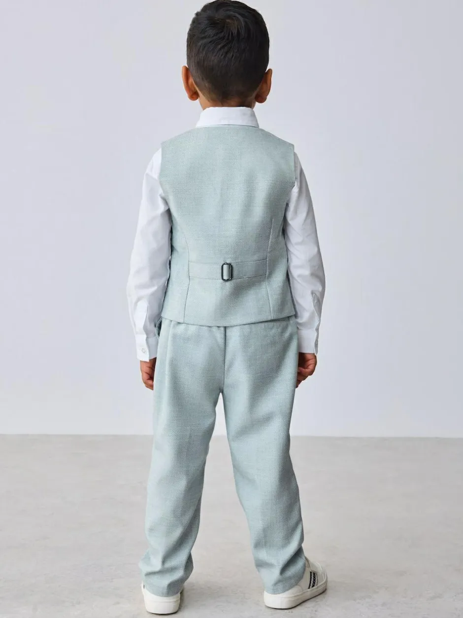 Baker by Ted Baker Waistcoat Shirt And Trousers Set Grey Hot