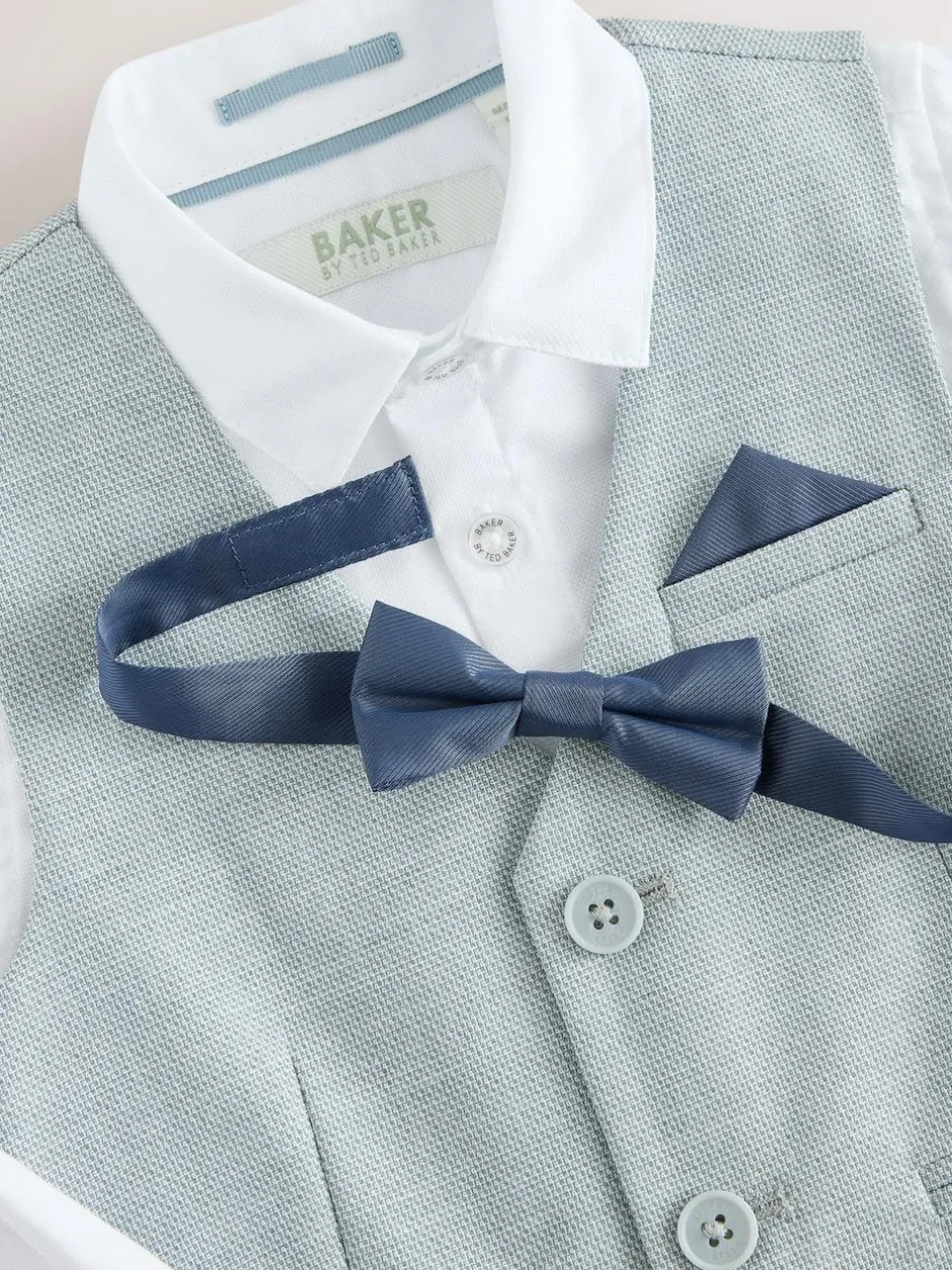 Baker by Ted Baker Waistcoat Shirt And Trousers Set Grey Hot