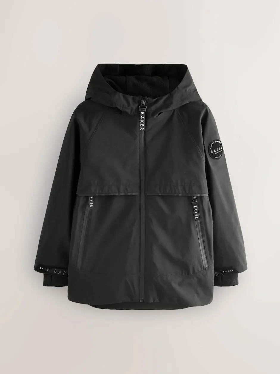 Baker by Ted Baker Waterproof Fleece Lined Coat Black Outlet