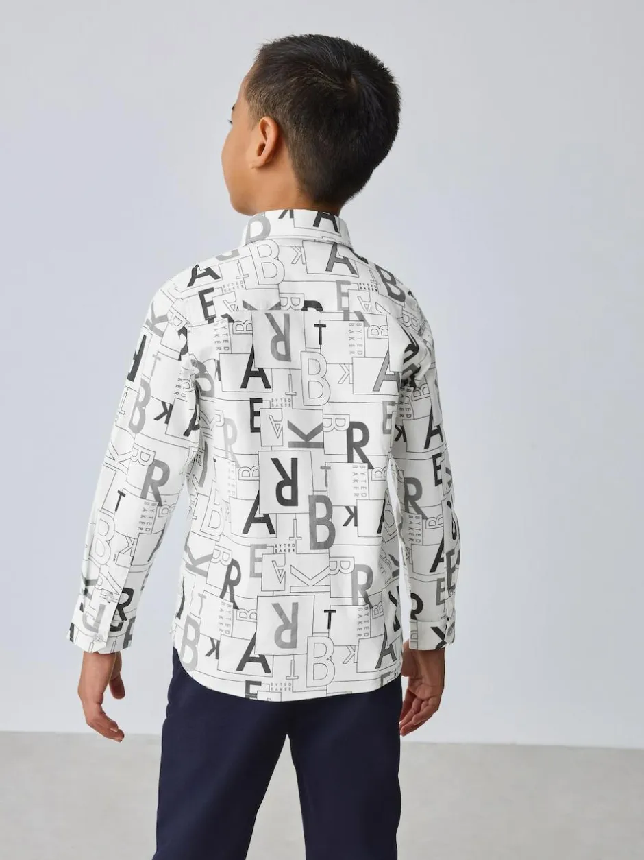 Baker by Ted Baker White Printed Shirt Outlet