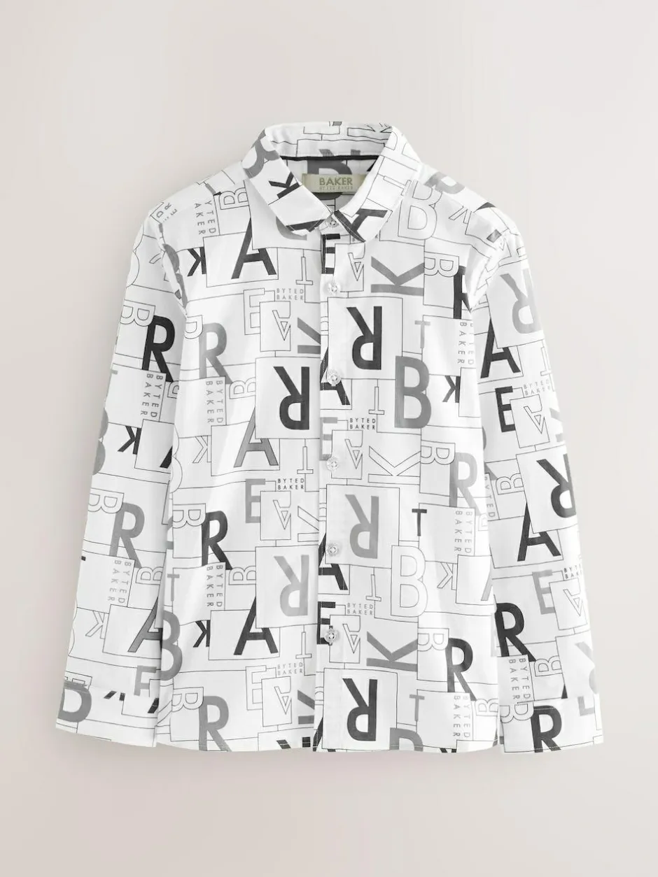 Baker by Ted Baker White Printed Shirt Outlet