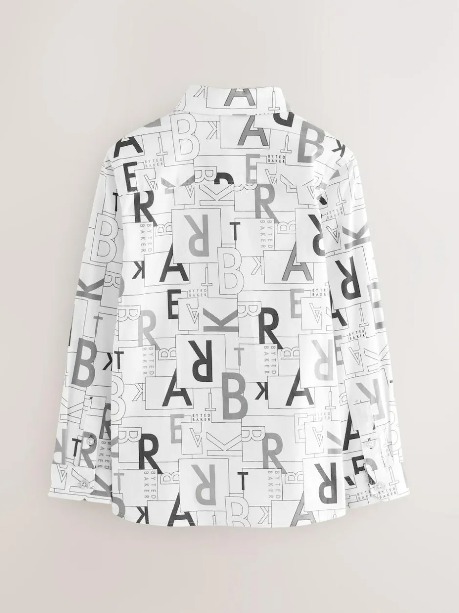 Baker by Ted Baker White Printed Shirt Outlet