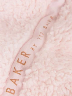 Baker by Ted Baker Zip-Through Hooded Borg Fleece Jacket Pink Outlet