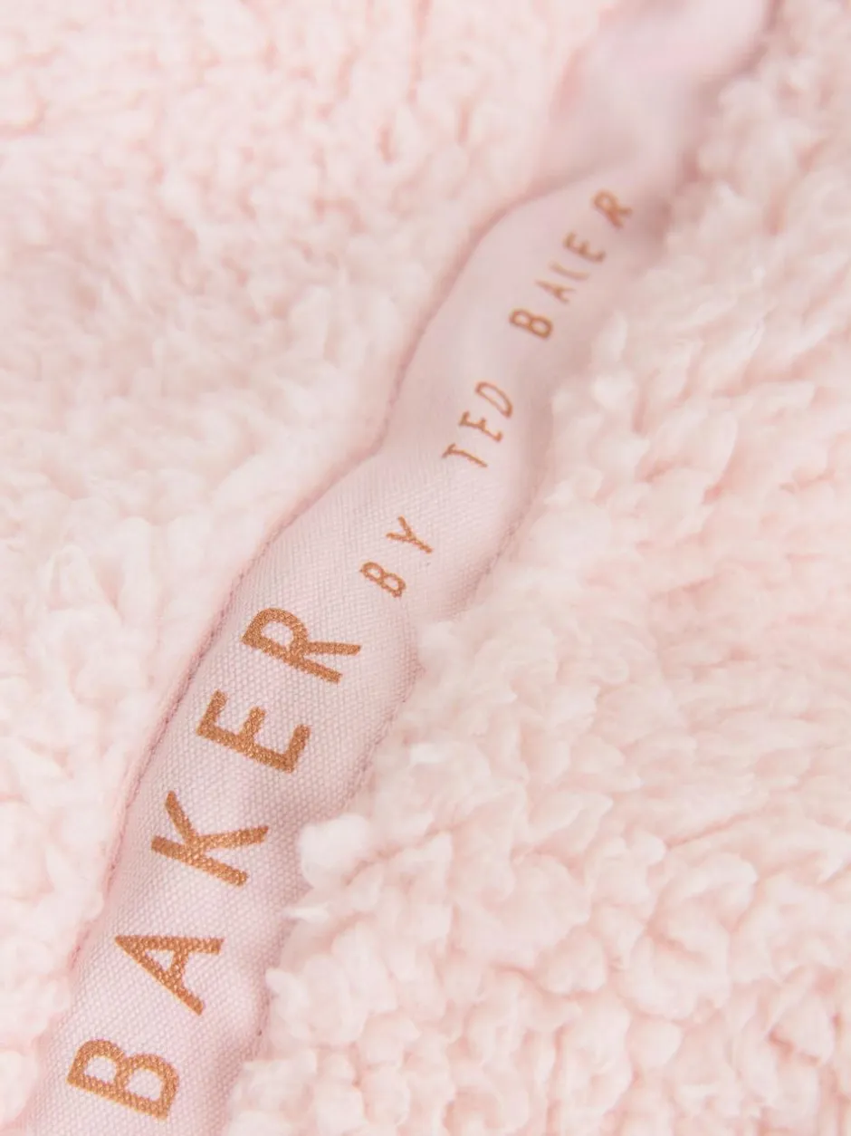Baker by Ted Baker Zip-Through Hooded Borg Fleece Jacket Pink Outlet