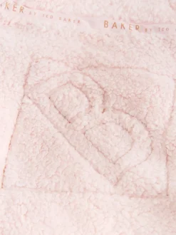 Baker by Ted Baker Zip-Through Hooded Borg Fleece Jacket Pink Outlet