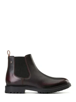 Base London Roebuck Chelsea Boot Bordo Red Clearance