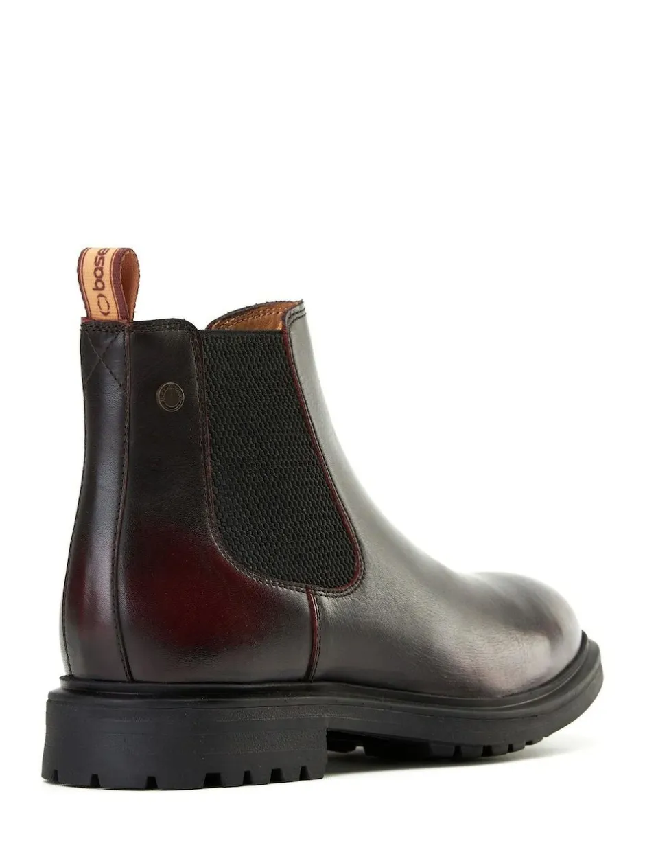 Base London Roebuck Chelsea Boot Bordo Red Clearance