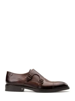 Base London Taper Monk Shoe Brown Clearance