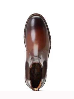 Base London Burnt Brown Bloom Pull On Chelsea Boots Hot