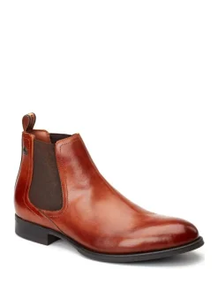 Base London Whittle Chelsea Boot Burnt Tan Brown New