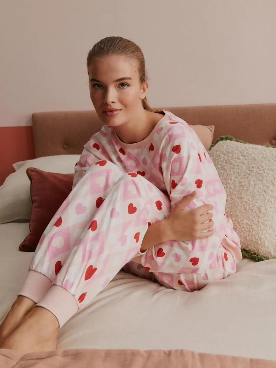 Bath & Body Works Pink Hearts Twosie Pyjamas Outlet