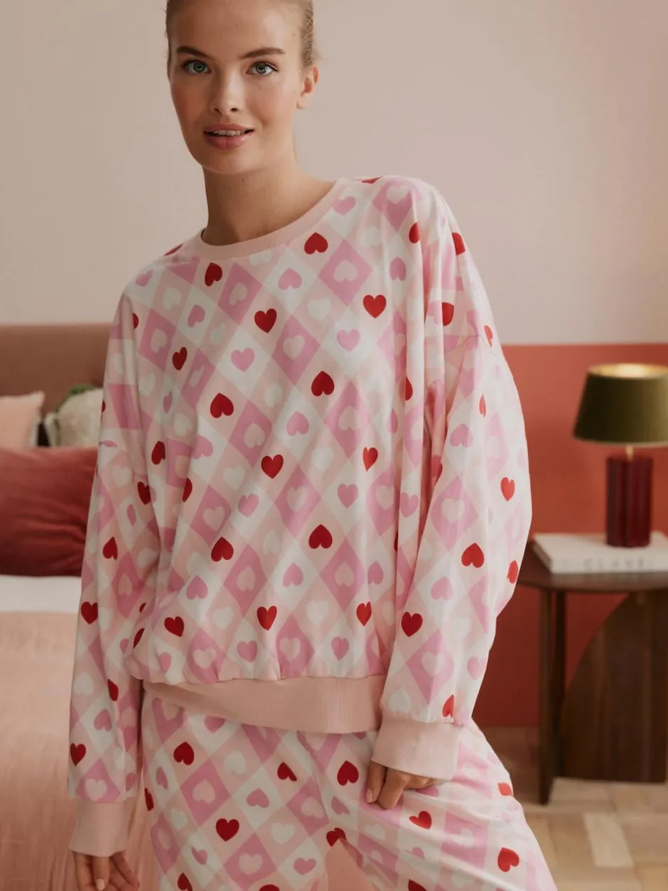 Bath & Body Works Pink Hearts Twosie Pyjamas Outlet