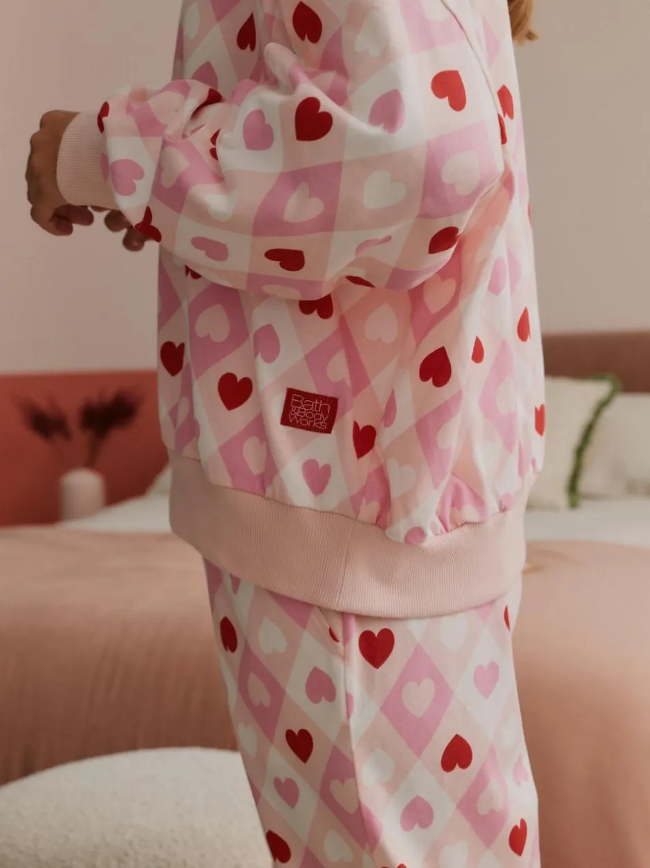 Bath & Body Works Pink Hearts Twosie Pyjamas Outlet