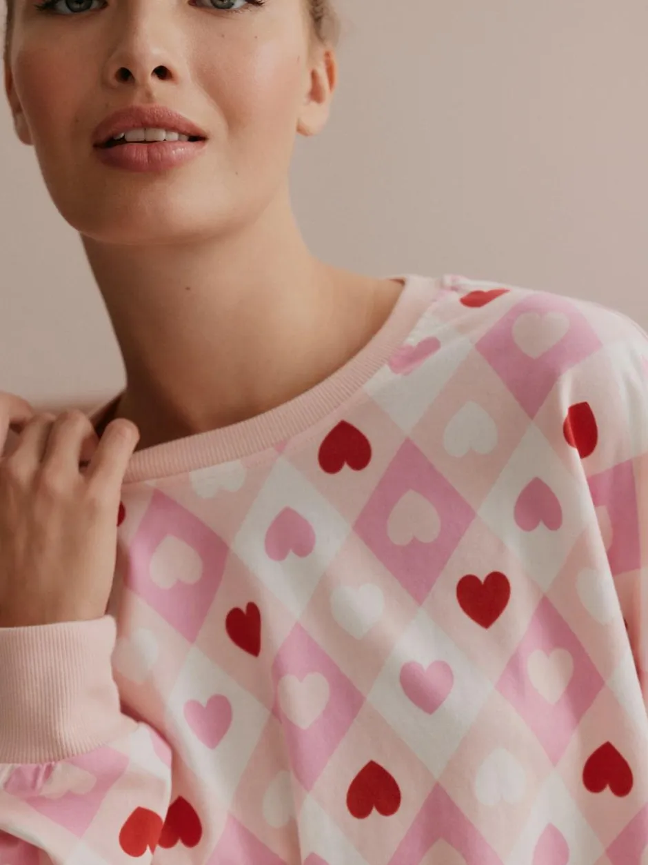 Bath & Body Works Pink Hearts Twosie Pyjamas Outlet
