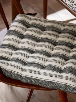 Bedeck of Belfast Saja Stripe Seat Pad Charcoal Sale