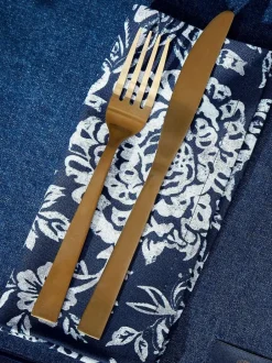 Bedeck of Belfast Set of 4 Midnight Navy Morsan 100% Cotton Napkins Sale