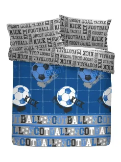 Bedlam Blue Kids Football Duvet Cover And Pillowcase Set Online