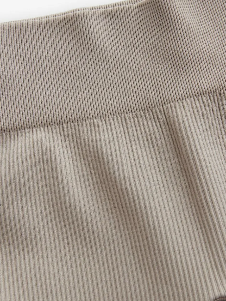 Next Beige Seamless Ribbed High Waist Leggings (3-16yrs) Hot