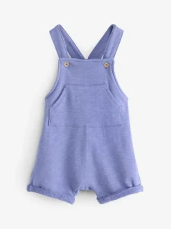 Benetton Baby Blue Short Terry Dungarees Clearance