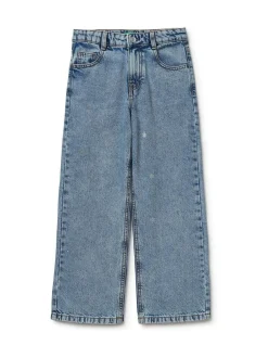 Benetton Blue Emebellished Straight Fit Jeans Clearance