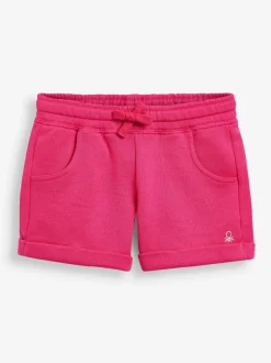 Benetton Girls 100% Cotton Jersey Shorts Dark Pink Online