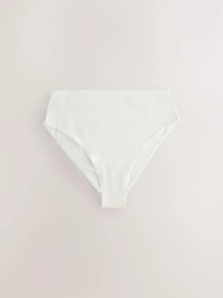 Next Berry Pink High Waist High Leg Cotton Rich Knickers 5 Pack Discount