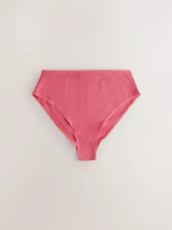 Next Berry Pink High Waist High Leg Cotton Rich Knickers 5 Pack Discount