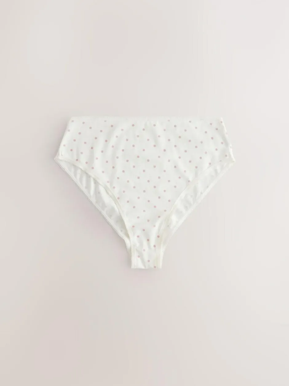 Next Berry Pink High Waist High Leg Cotton Rich Knickers 5 Pack Discount