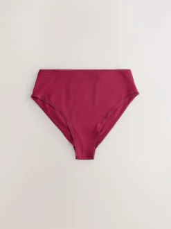 Next Berry Pink High Waist High Leg Cotton Rich Knickers 5 Pack Discount