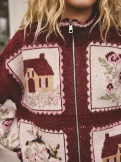 Next Berry Pink House Knit Cardigan Online