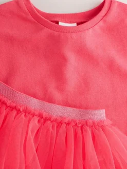 Next Top and Tutu Skirt Set (3mths-7yrs) Berry Pink New