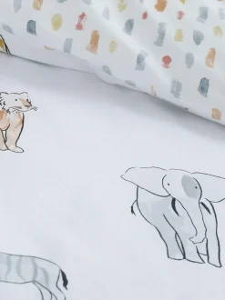Bianca Natural Kids Zoo Animals 100% Cotton Duvet Cover And Pillowcase Set Best