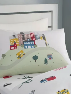 Bianca White Cotton Transport Duvet Cover Set Hot