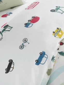 Bianca White Cotton Transport Duvet Cover Set Hot