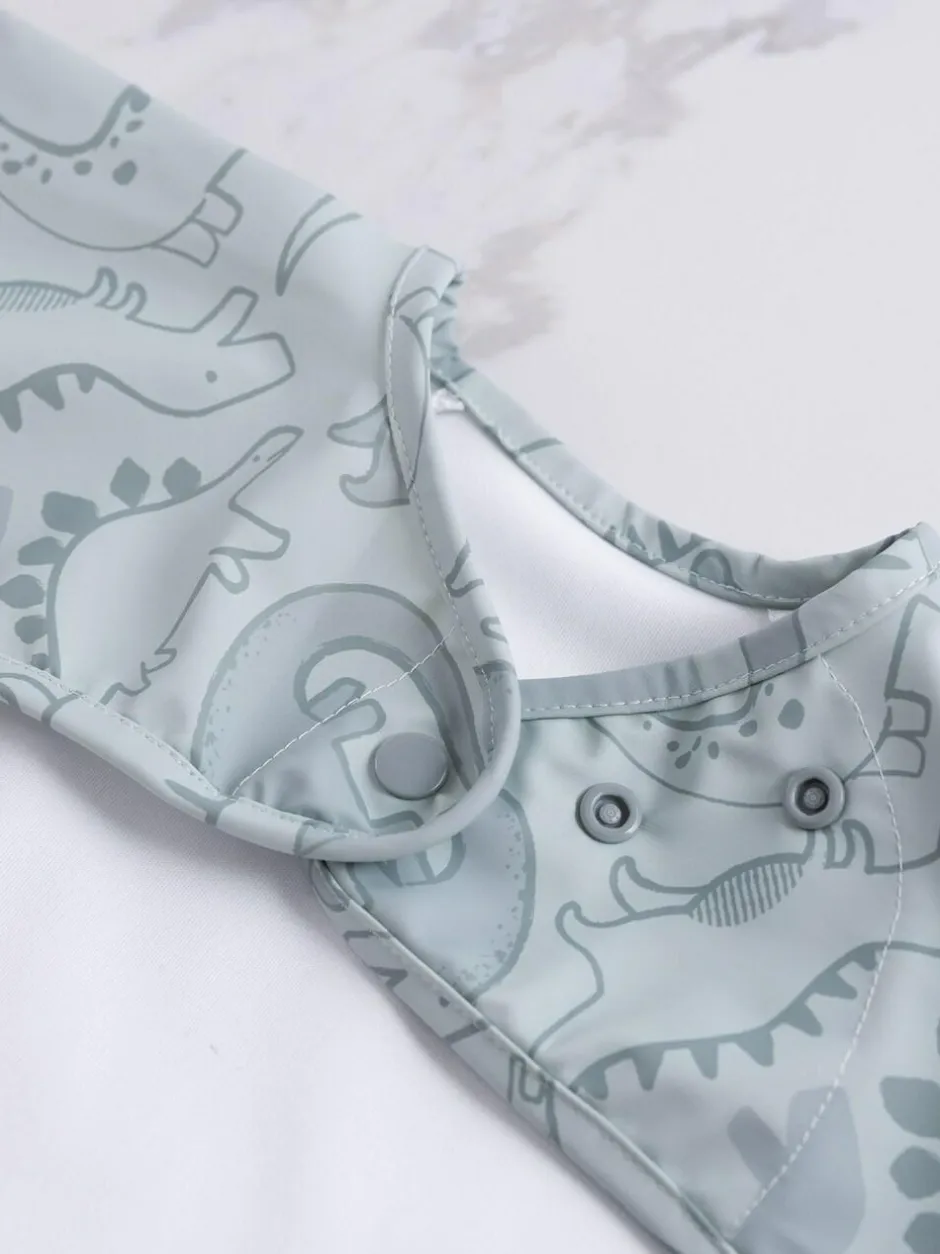 Bibado Green Coverall Weaning Bib - Dino Roar Clearance
