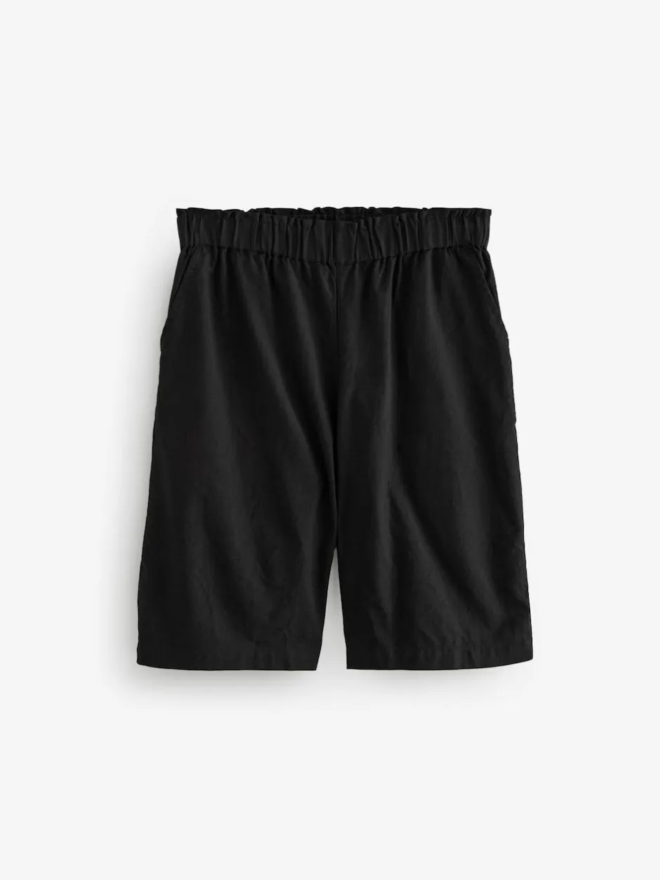 Next 100% Cotton Bermuda Shorts Black Clearance
