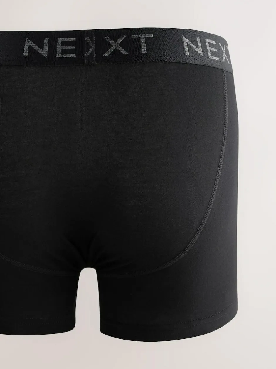 Next Black 5 Pack A-Front Cotton Rich Boxers Sale