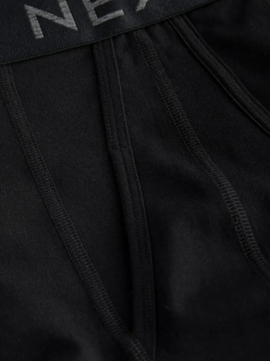Next Black 5 Pack A-Front Cotton Rich Boxers Sale