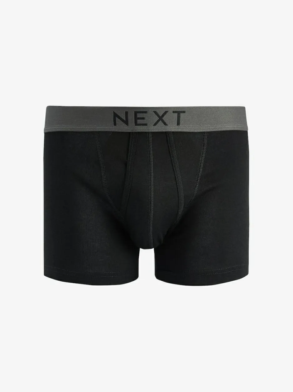 Next 4 pack A-Front Pure 100% Cotton Boxers Black Best