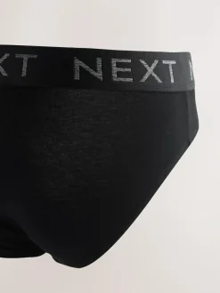 Next 5 Pack Cotton Rich Briefs Black Online