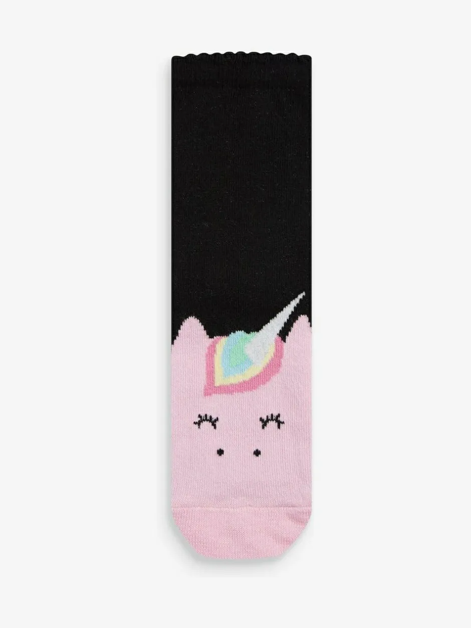 Next Black 5 Pack Cotton Rich Character Ankle School Socks Hot