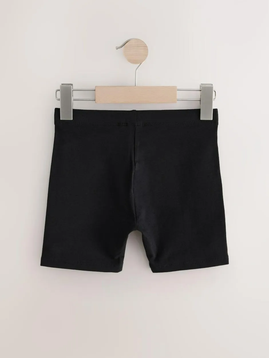 Next Black 7 Pack Cotton Rich Stretch Cycle Shorts (3-16yrs) Discount